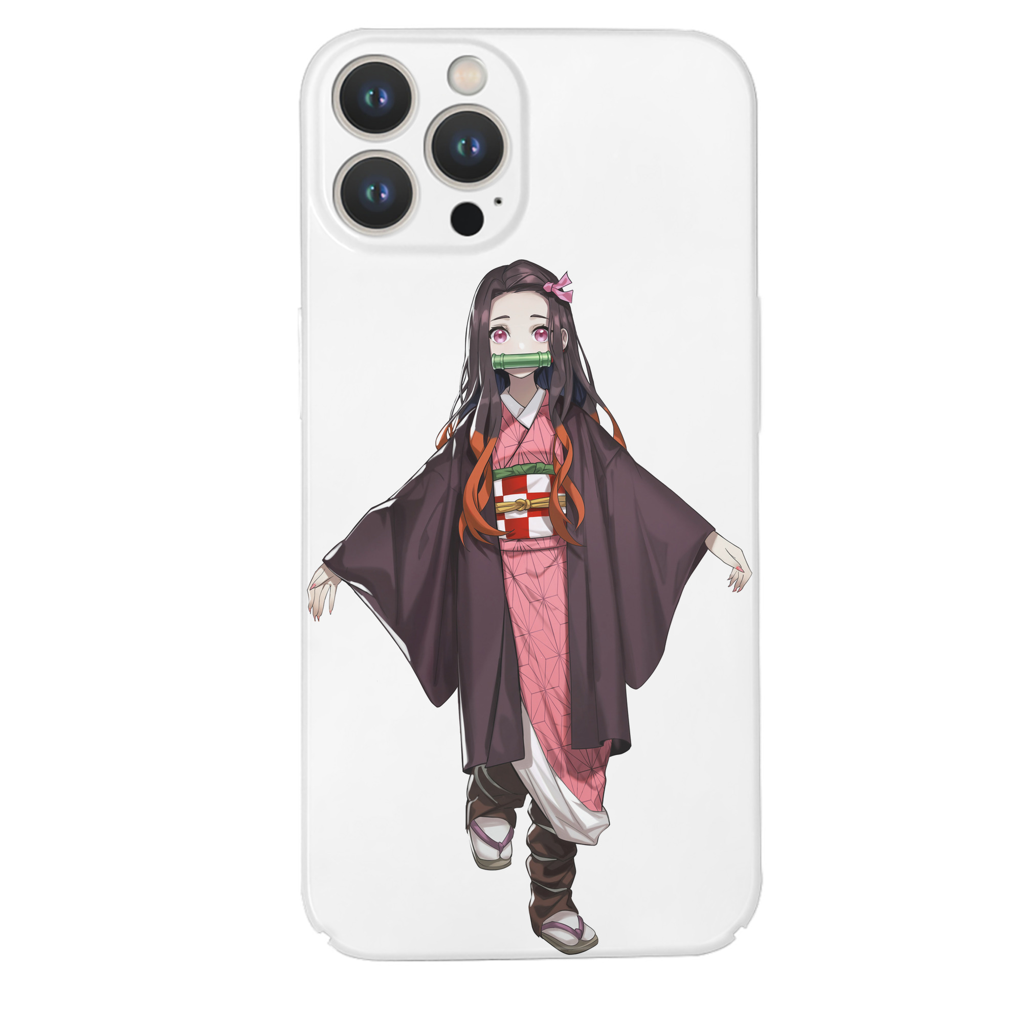 （画像用） 鬼滅の刃（きめつのやいば）竈門 禰󠄀豆子／かまど ねずこ Kamado Nezuko 【iPhone 14シリーズ対応】ハードケース
